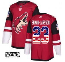 Dětský Dres Arizona Coyotes Oliver Ekman-Larsson 23 USA Flag Fashion Červená Authentic