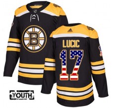 Dětský Dres Boston Bruins Milan Lucic 17 USA Flag Fashion Černá Authentic