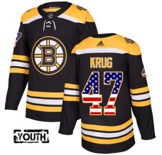 Dětský Dres Boston Bruins Torey Krug 47 USA Flag Fashion Černá Authentic