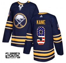 Dětský Dres Buffalo Sabres Evander Kane 9 USA Flag Fashion Námořnická Modrá Authentic