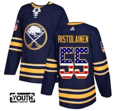 Dětský Dres Buffalo Sabres Rasmus Ristolainen 55 USA Flag Fashion Námořnická Modrá Authentic