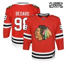 Dětský Dres Chicago Blackhawks Connor Bedard 98 Červená Premier Domácí