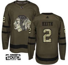 Dětský Dres Chicago Blackhawks Duncan Keith 2 Maskáčová Zelená Authentic