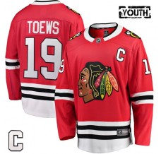 Dětský Dres Chicago Blackhawks Jonathan Toews 19 Captain Patch Červená Breakaway Domácí