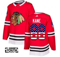 Dětský Dres Chicago Blackhawks Patrick Kane 88 USA Flag Fashion Červená Authentic