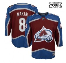 Dětský Dres Colorado Avalanche Cale Makar 8 Burgundská Červená Premier Domácí