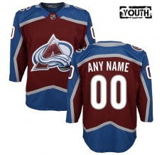 Dětský Dres Colorado Avalanche Custom Burgundská Červená Premier Domácí