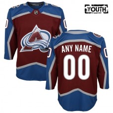Dětský Dres Colorado Avalanche Custom Burgundská Červená Premier Domácí