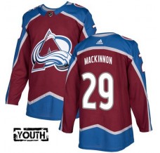 Dětský Dres Colorado Avalanche Nathan MacKinnon 29 Burgundská Červená Authentic