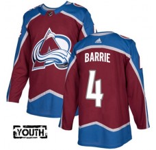 Dětský Dres Colorado Avalanche Tyson Barrie 4 Burgundská Červená Authentic