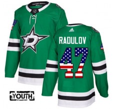 Dětský Dres Dallas Stars Alexander Radulov 47 USA Flag Fashion Svěže Zelená Authentic