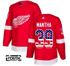 Dětský Dres Detroit Red Wings Anthony Mantha 39 USA Flag Fashion Červená Authentic