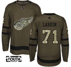 Dětský Dres Detroit Red Wings Dylan Larkin 71 Maskáčová Zelená Authentic