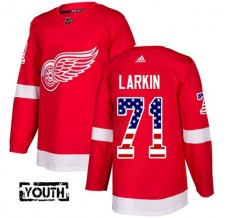 Dětský Dres Detroit Red Wings Dylan Larkin 71 USA Flag Fashion Červená Authentic
