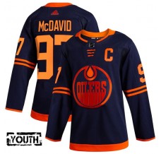 Dětský Dres Edmonton Oilers Connor McDavid 97 2020 Captain Patch Královská Modrá Authentic