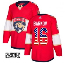 Dětský Dres Florida Panthers Aleksander Barkov 16 USA Flag Fashion Červená Authentic