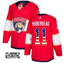 Dětský Dres Florida Panthers Jonathan Huberdeau 11 USA Flag Fashion Červená Authentic