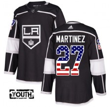 Dětský Dres Los Angeles Kings Alec Martinez 27 USA Flag Fashion Černá Authentic
