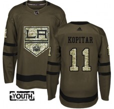 Dětský Dres Los Angeles Kings Anze Kopitar 11 Maskáčová Zelená Authentic