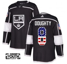 Dětský Dres Los Angeles Kings Drew Doughty 8 USA Flag Fashion Černá Authentic