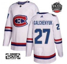 Dětský Dres Montreal Canadiens Alex Galchenyuk 27 2017 100 Classic Patch Bílá Authentic