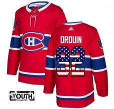 Dětský Dres Montreal Canadiens Jonathan Drouin 92 USA Flag Fashion Červená Authentic