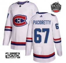 Dětský Dres Montreal Canadiens Max Pacioretty 67 2017 100 Classic Patch Bílá Authentic