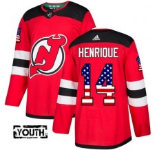 Dětský Dres New Jersey Devils Adam Henrique 14 USA Flag Fashion Červená Authentic