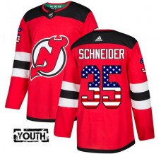Dětský Dres New Jersey Devils Cory Schneider 35 USA Flag Fashion Červená Authentic