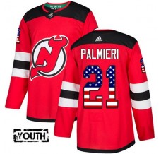 Dětský Dres New Jersey Devils Kyle Palmieri 21 USA Flag Fashion Červená Authentic