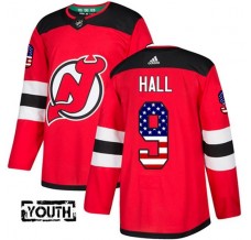 Dětský Dres New Jersey Devils Taylor Hall 9 USA Flag Fashion Červená Authentic