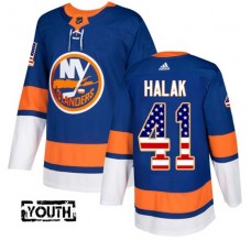 Dětský Dres New York Islanders Jaroslav Halak 41 USA Flag Fashion Modrá Authentic