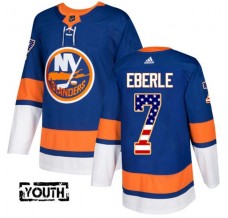 Dětský Dres New York Islanders Jordan Eberle 7 USA Flag Fashion Modrá Authentic