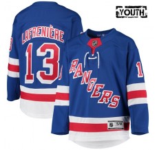 Dětský Dres New York Rangers Alexis Lafrenière 13 Modrá Premier Domácí