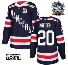Dětský Dres New York Rangers Chris Kreider 20 2018 Winter Classic Patch Námořnická Modrá Authentic