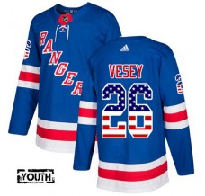 Dětský Dres New York Rangers Jimmy Vesey 26 USA Flag Fashion Královská Modrá Modrá Authentic