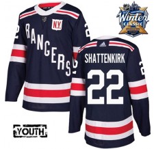 Dětský Dres New York Rangers Kevin Shattenkirk 22 2018 Winter Classic Patch Námořnická Modrá Authentic