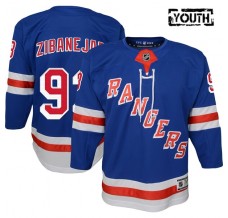 Dětský Dres New York Rangers Mika Zibanejad 93 Modrá Premier Domácí