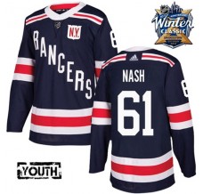 Dětský Dres New York Rangers Rick Nash 61 2018 Winter Classic Patch Námořnická Modrá Authentic