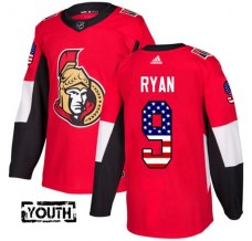 Dětský Dres Ottawa Senators Bobby Ryan 9 USA Flag Fashion Červená Authentic