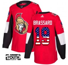 Dětský Dres Ottawa Senators Derick Brassard 19 USA Flag Fashion Červená Authentic