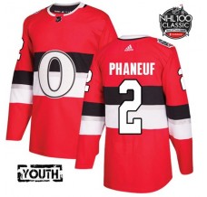Dětský Dres Ottawa Senators Dion Phaneuf 2 2017 100 Classic Patch Červená Authentic
