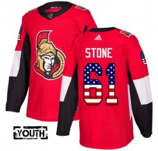 Dětský Dres Ottawa Senators Mark Stone 61 USA Flag Fashion Červená Authentic