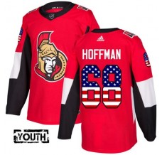 Dětský Dres Ottawa Senators Mike Hoffman 68 USA Flag Fashion Červená Authentic
