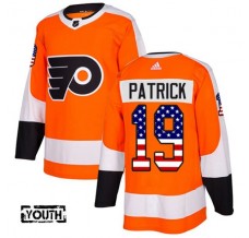 Dětský Dres Philadelphia Flyers Nolan Patrick 19 USA Flag Fashion Oranžová Authentic