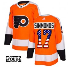 Dětský Dres Philadelphia Flyers Wayne Simmonds 17 USA Flag Fashion Oranžová Authentic