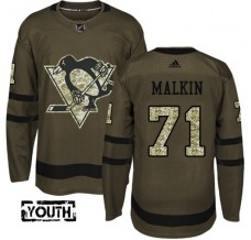 Dětský Dres Pittsburgh Penguins Evgeni Malkin 71 Maskáčová Zelená Authentic