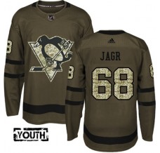 Dětský Dres Pittsburgh Penguins Jaromir Jagr 68 Maskáčová Zelená Authentic