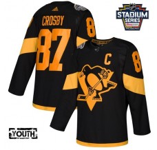 Dětský Dres Pittsburgh Penguins Sidney Crosby 87 2019 Stadium Series Patch Černá Authentic