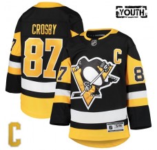Dětský Dres Pittsburgh Penguins Sidney Crosby 87 Captain Patch Černá Premier Domácí